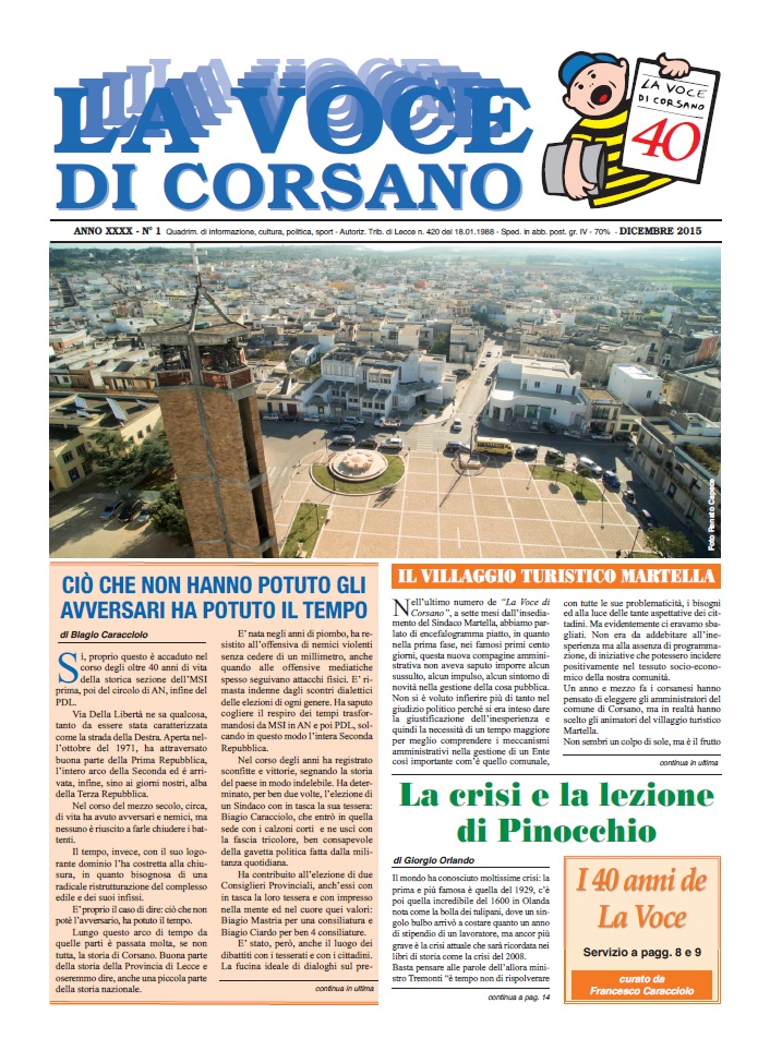 La Voce di Corsano 2015